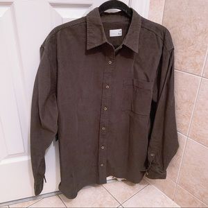 ARITZIA OLIVE BUTTON UP